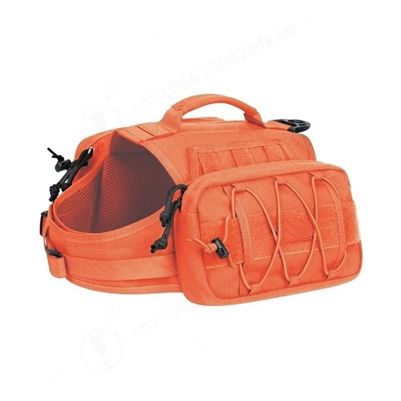 New Nylon Dog Backpack with Side Pockets Dog Hiking Gear Dog Harness Adjustable Vest Hiking Walking Training Running