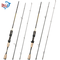 Rosewood Carbon Lure Spinning Casting Fishing Rod Ul 1.8m 3 Sections Fast Action Lure Weight 0.8-5g Ultralight Travel Rods Pole