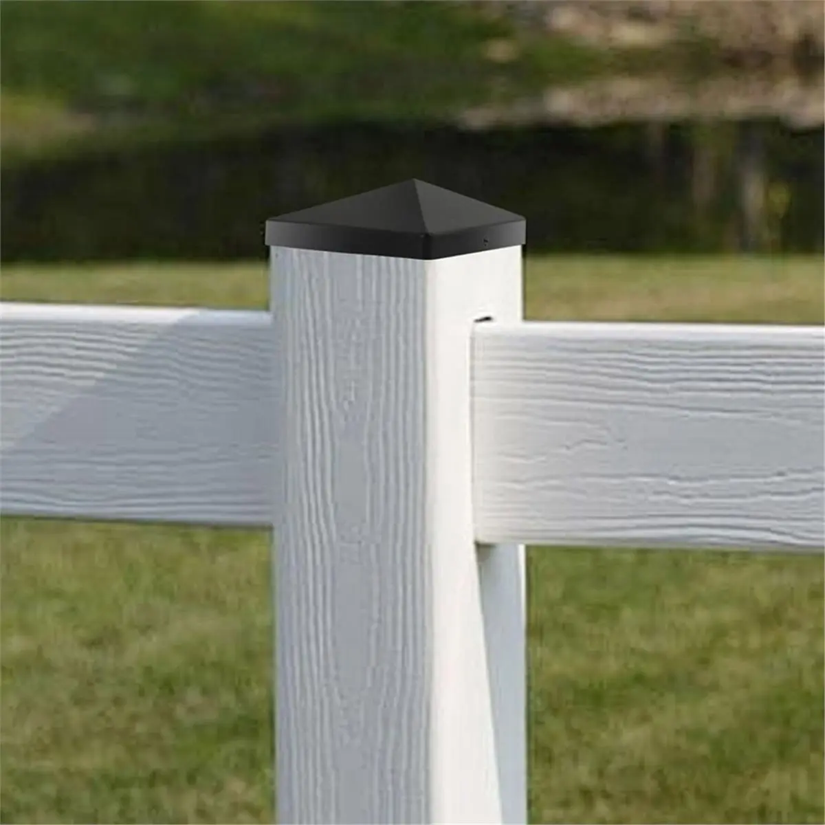 Time Saving 6 Pack Post Caps Wood Fence Post Caps,Metal Toppers for Fence, Deck, and Mailbox Protection Post Caps Cover