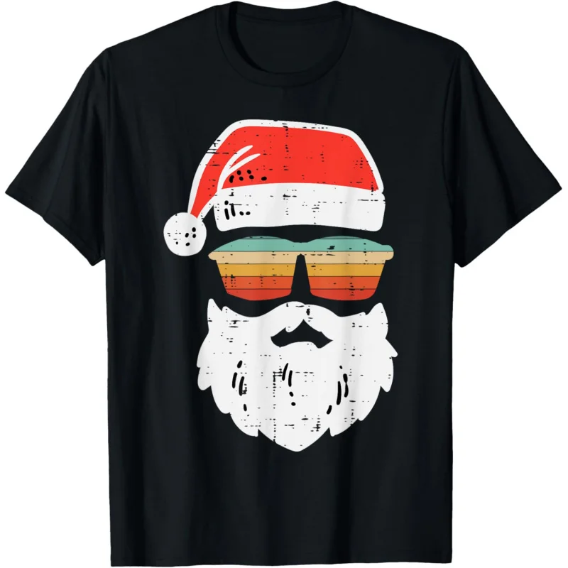 

Santa face retro sunglasses Christmas Xmas men women kids T-shirt