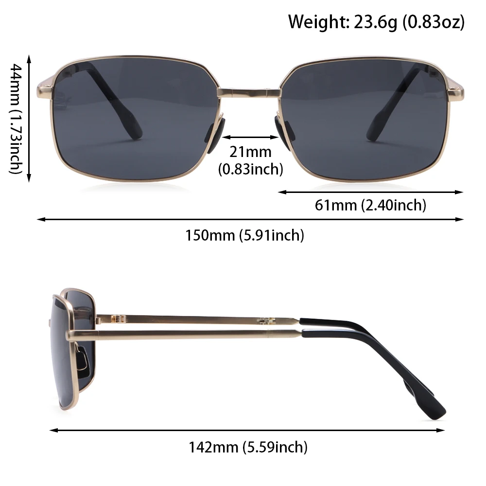 Falt sonnenbrille für Männer Nachtsicht photo chrome Sonnenbrille polarisierte Fahr brille tragbare quadratische Metallrahmen brille