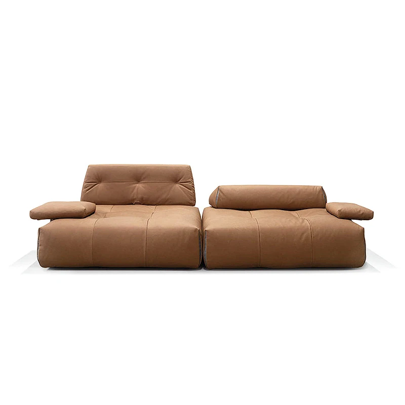 

Leather art sofa full leather module sofa foldable backrest combination sofa