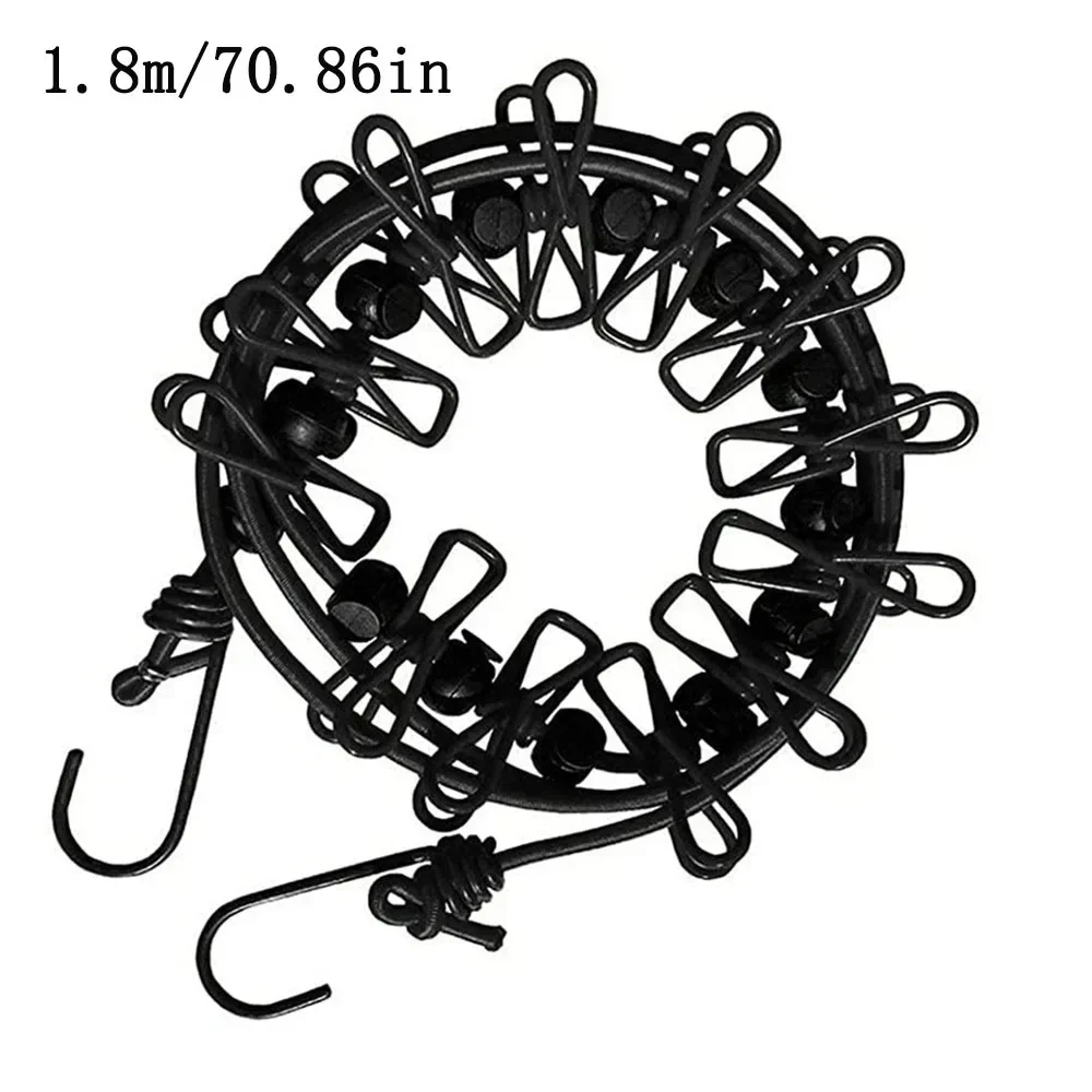 حبل غسيل محمول مع، خط ملابس غسيل مرن قابل للتمدد ومقاوم للرياح للسفر في الفناء الخلفي، فندق العطلة، بال