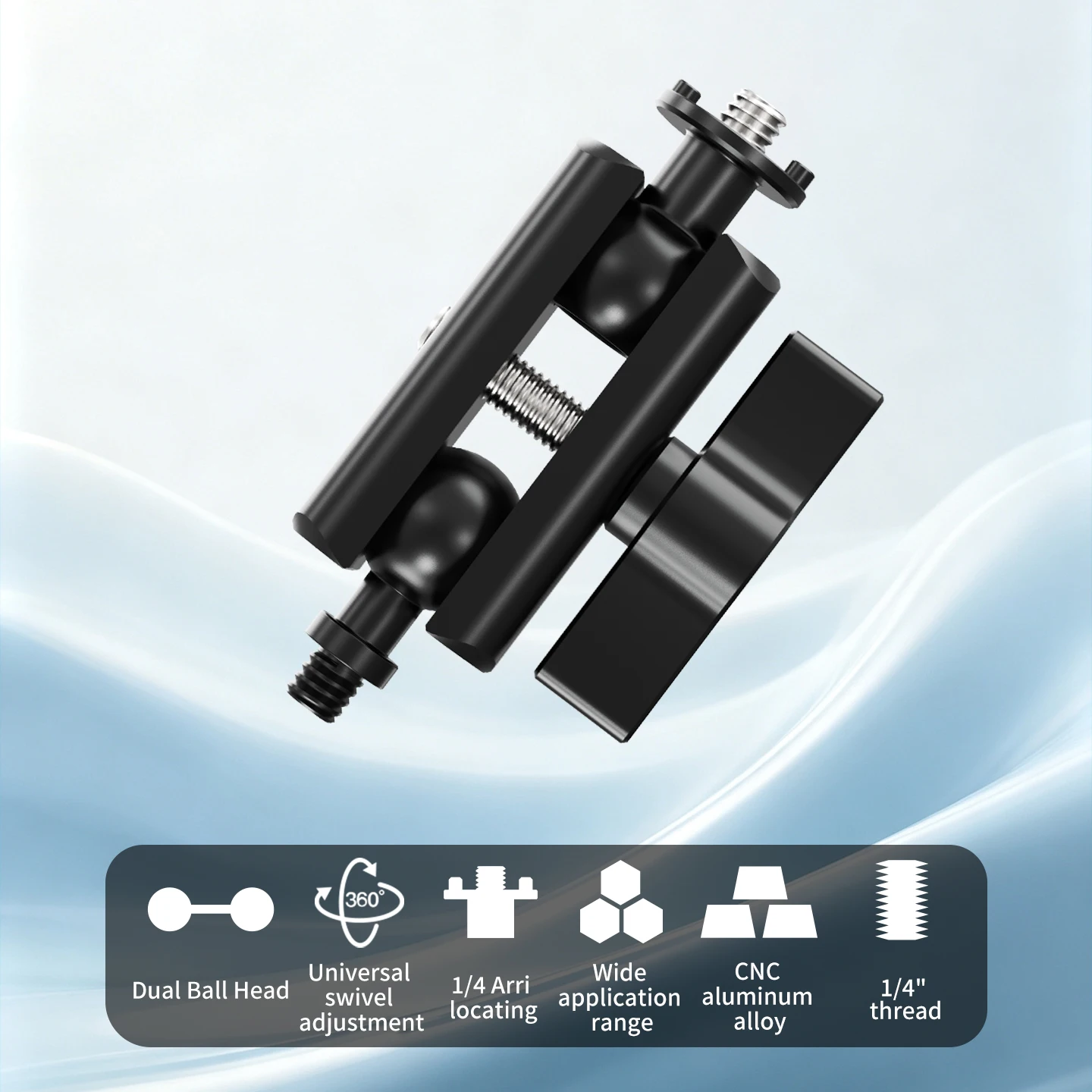 Funktionaler 17mm Kugelkopf Magic Arm Doppelkugelkopf 1/4 Zoll Schraube ARRI für DJI GoPro Insta360 Action-Kamera Handy-Verlängerungshalterung – Detail 2