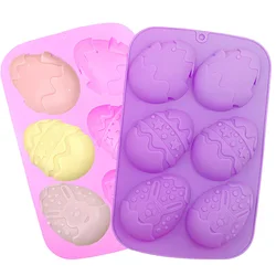 Easter Egg Molds Bunny Silicone Chocolate Egg Rabbit Bunny Molds for Baking Candy Jello Soap Egg Easter Party Cake Decorations