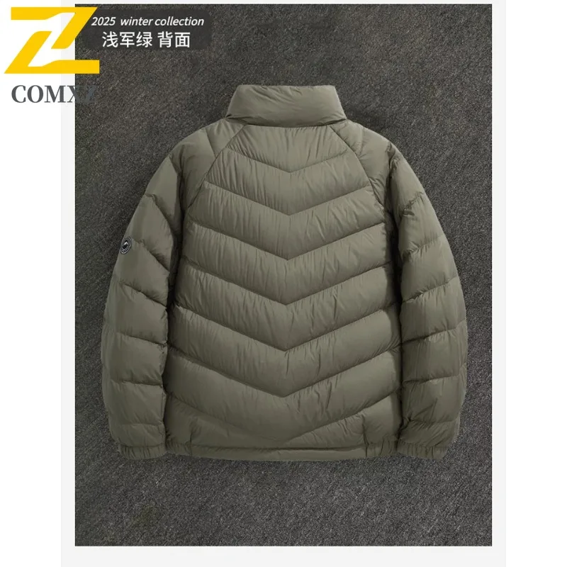 COMXZ 2025 Winter New Men Down Jacket American Style Down Jacket Fashion Casual waterproof windproof outdoor sports Down Jacket