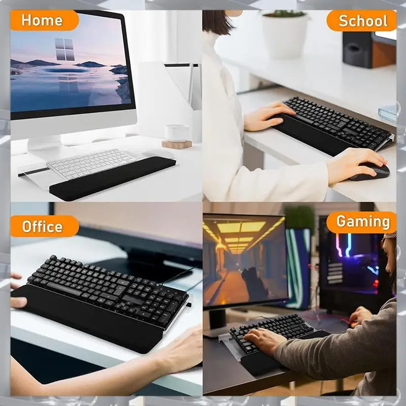 

Лидер продаж-2X подставка для компьютерной клавиатуры, акриловая подставка для клавиатуры с наклоном для настольного компьютера, эргономичный держатель клавиатуры для офиса и дома Scho