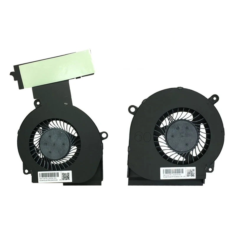 

Replacement Fan for HP Omen TPN-Q211 15-DC CPU Gpu Cooling Fan Set L30203-001 L30204-001