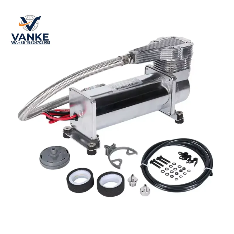 Heavy Dut y Metal Car Suspension air Compressor 200psi 12 Volt Suspension Car Tire Inflator Pump