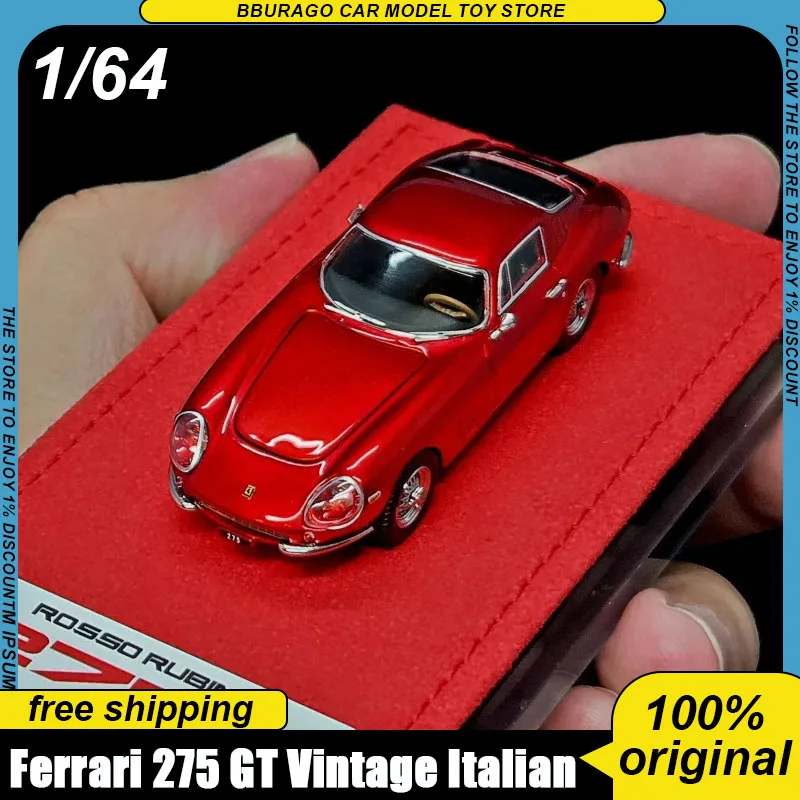 

Gfcc 1:64 Ferrari 275 Gt Vintage Italian Classic Sports Car Gt Show Suzhou Exclusive Openable Static Collectible Model Toys Gift