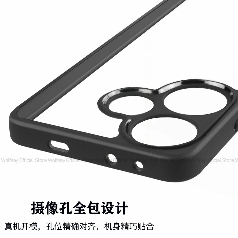 For Xiaomi Poco F6 Case Xiaomi Poco F6 Cover Shockproof Luxury Clear PC Silicone Protective Phone Back Cover For Xiaomi Poco F6