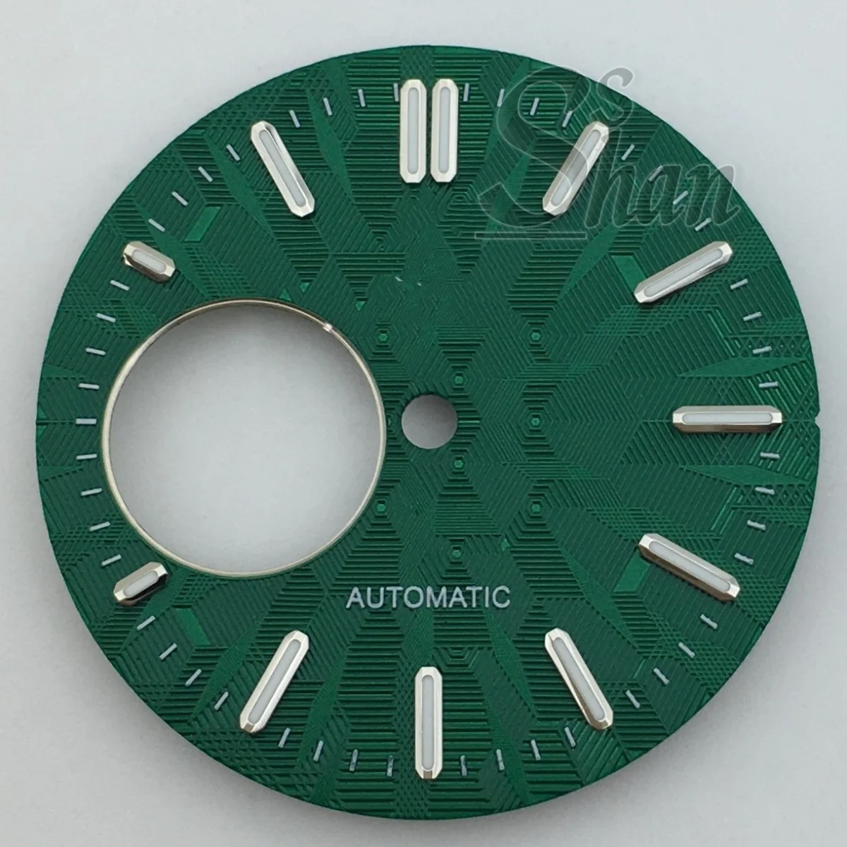 Nh38 29mm mostrador de relógio branco preto azul verde mostrador de relógio para movimento nh38 peças de reposição de quadros de relógio