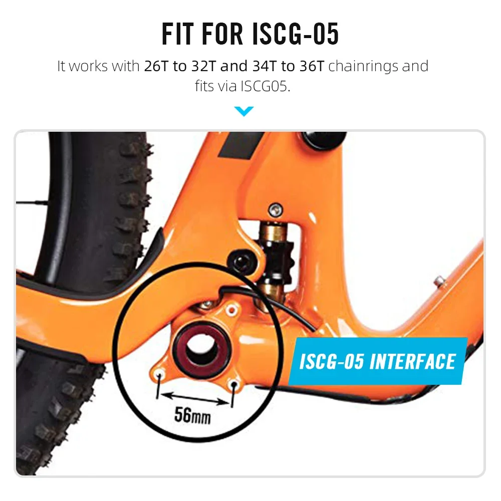 RYET MTB Bike Chain Guide ISCG05 BASH GUARD Stabilizer 26-32T 34-36T Chainring Protector BASH PLATE Bicycle Chains Bicycle Parts - view 4