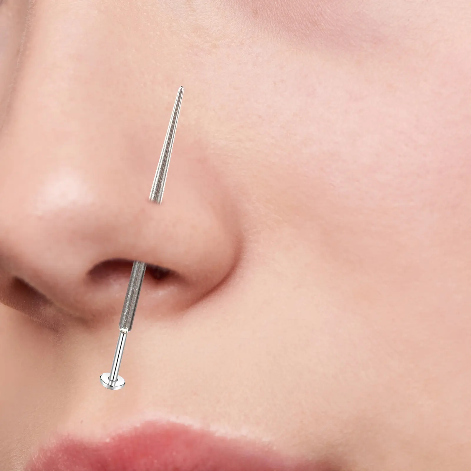 8Pcs Premium Stainless Steel Piercing Taper Pin Safe Reliable Piercing Assistant Tool for All Body Piercings Easy Installation