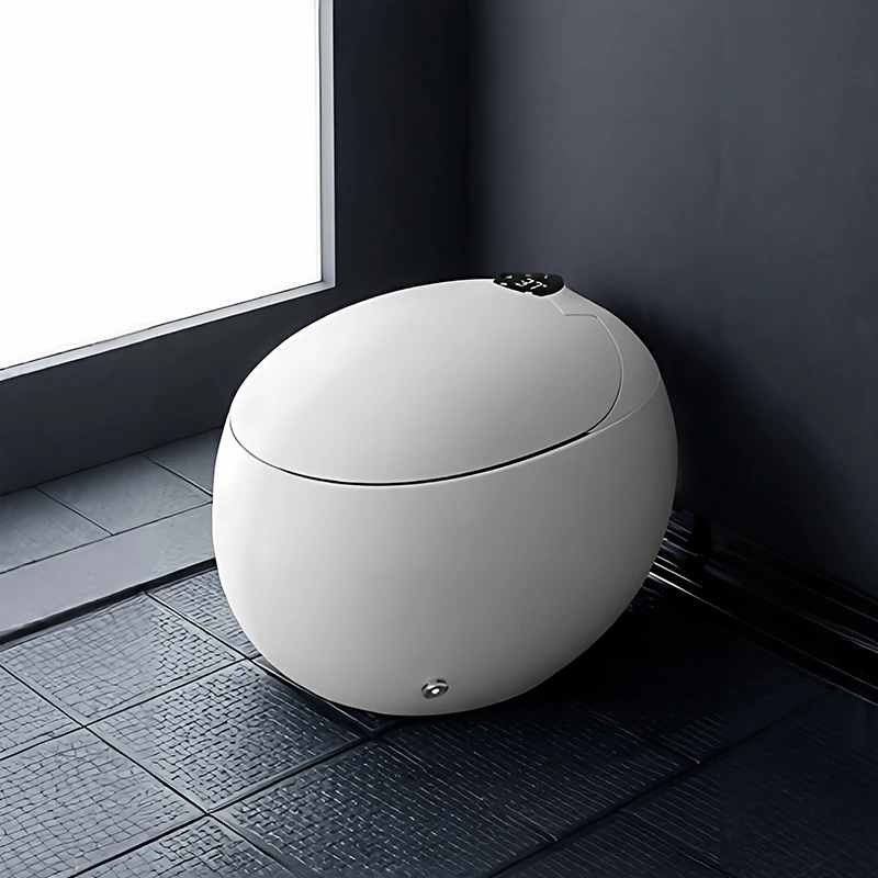 مرحاض ذكي مع وعاء إينودورو بمستشعر تلقائي مرحاض مرحاض مع تصريف P-فخ مرحاض ذكي للتحكم عن بعد على شكل بيضة ذكية