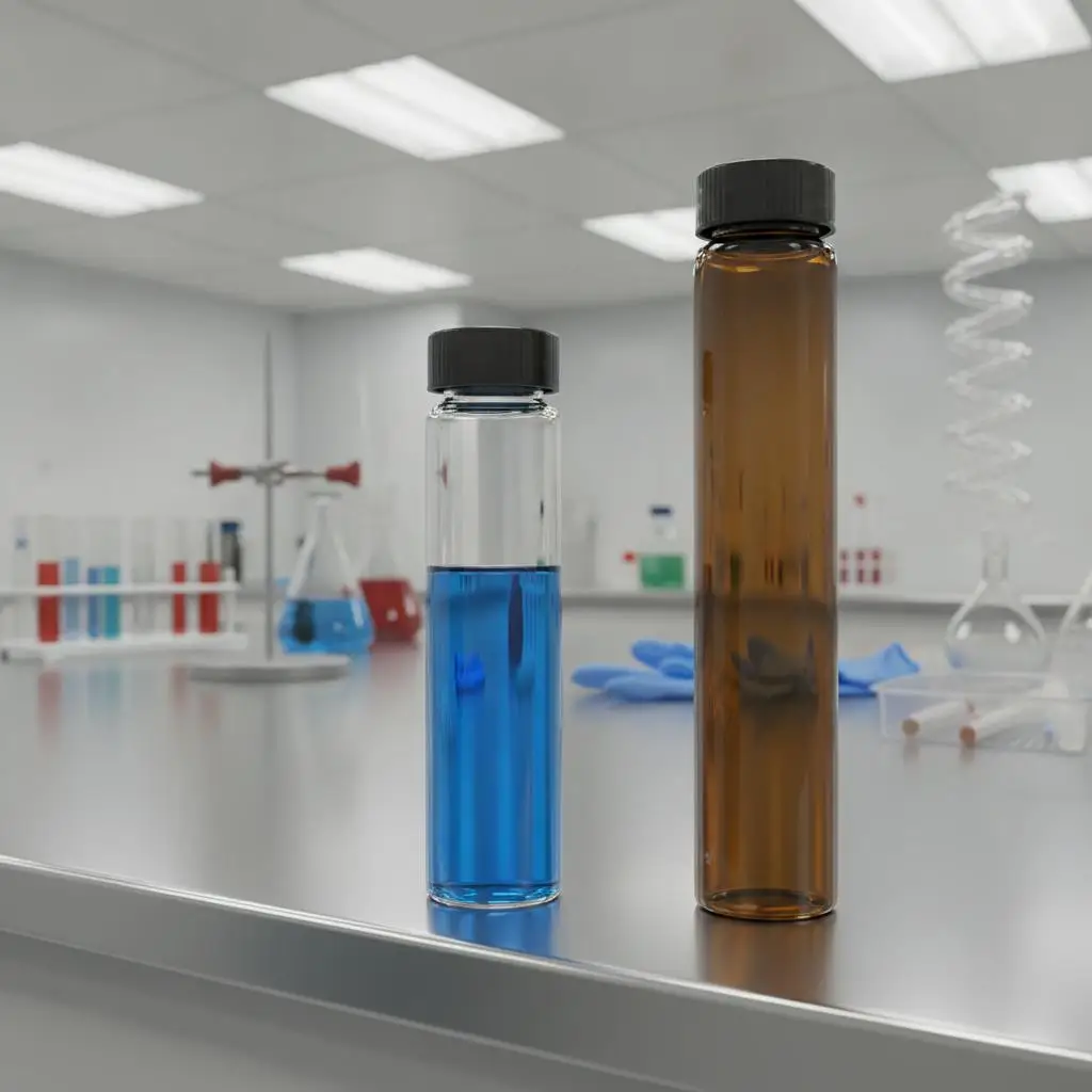 20pcs LAB 3ml 5ml 10ml 15ml 20ml 30ml 40ml 50ml (Clear/ brown) Glass Seal Bottle Reagent Sample Vials With Plastic Lid Screw Cap
