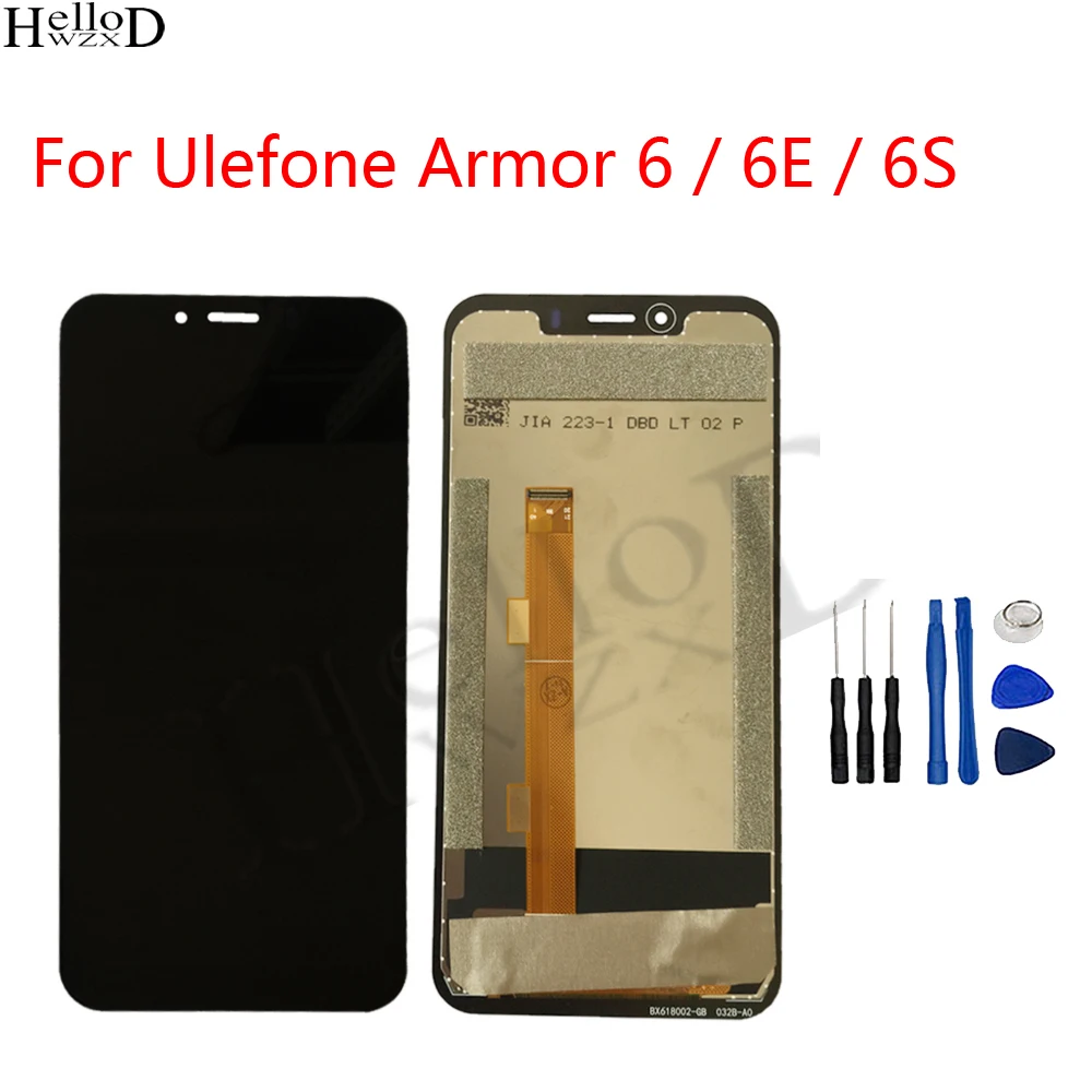 

ЖК-дисплей 6,2 ''для Ulefone Armor 6 6E 6S, сенсорный экран, дигитайзер, панель, стекло для UleFone Armor 6, инструменты для сборки