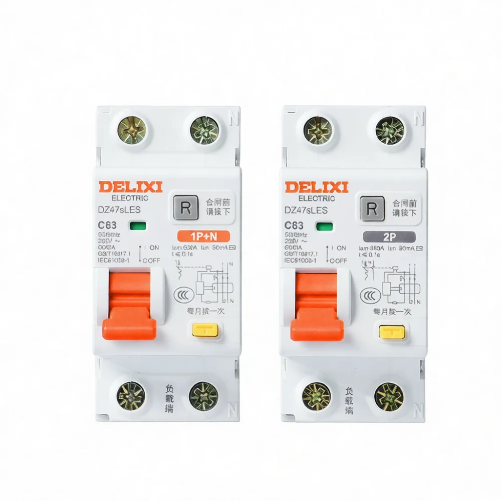 For Delixi DZ47SLES Mini Leakage Protection Circuit Breaker Electrical Safety Device Automatic Switch For Domestic Power System