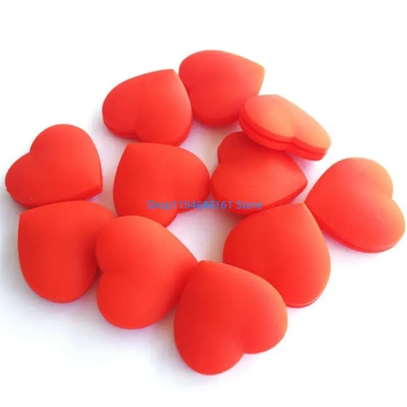 

10Pcs Tennis Racket Vibration Dampener Soft Silicone Racquet Shock Absorbers Heart Silicone Tennis String Dampener