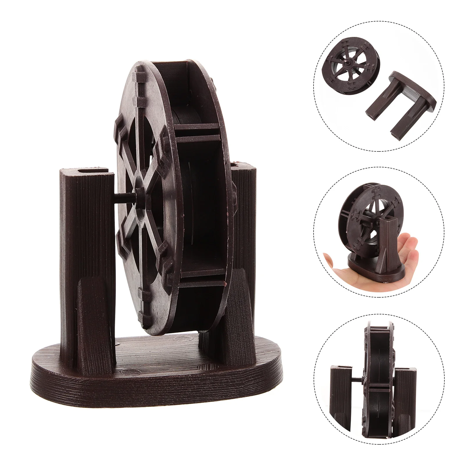 

High Pressure Waterwheel Ornaments Tabletop Waterfall Decor Aquarium Plastic Fountain