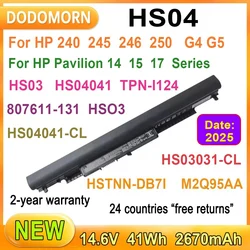 New HS03 HS04 Laptop Battery For HP 807611-131 807956-001 807612-421 HSTNN-LB6U 15-AY039WM 14 17 TPN-I119 240 245 246 250 G4/G5