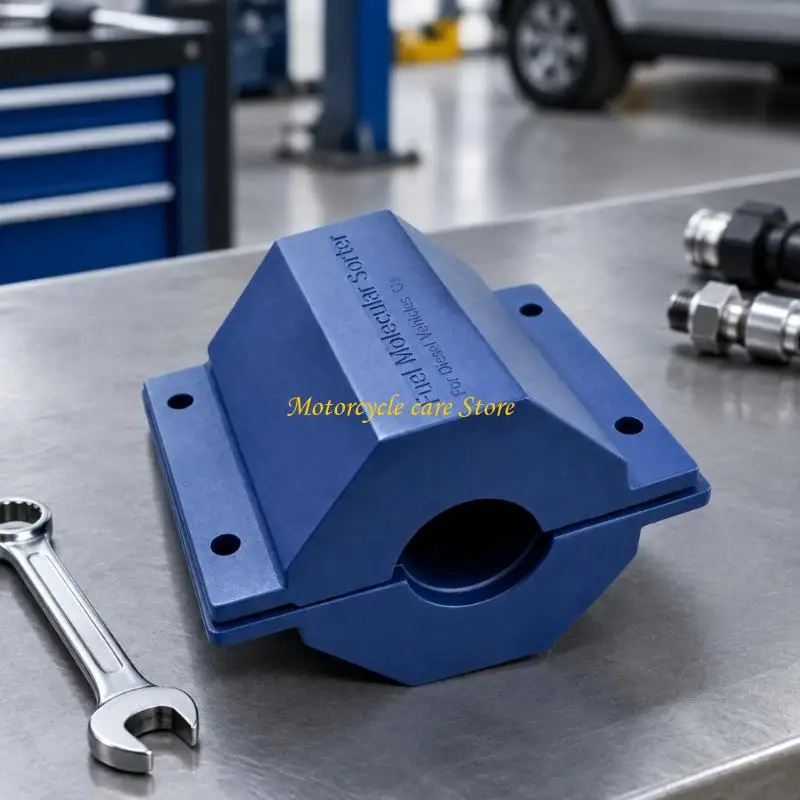 U75F Reduce Noise Fuels Saving Device Set with Blue Split Housing, a Round Center Channel, Four Holes, and Polypropylene and