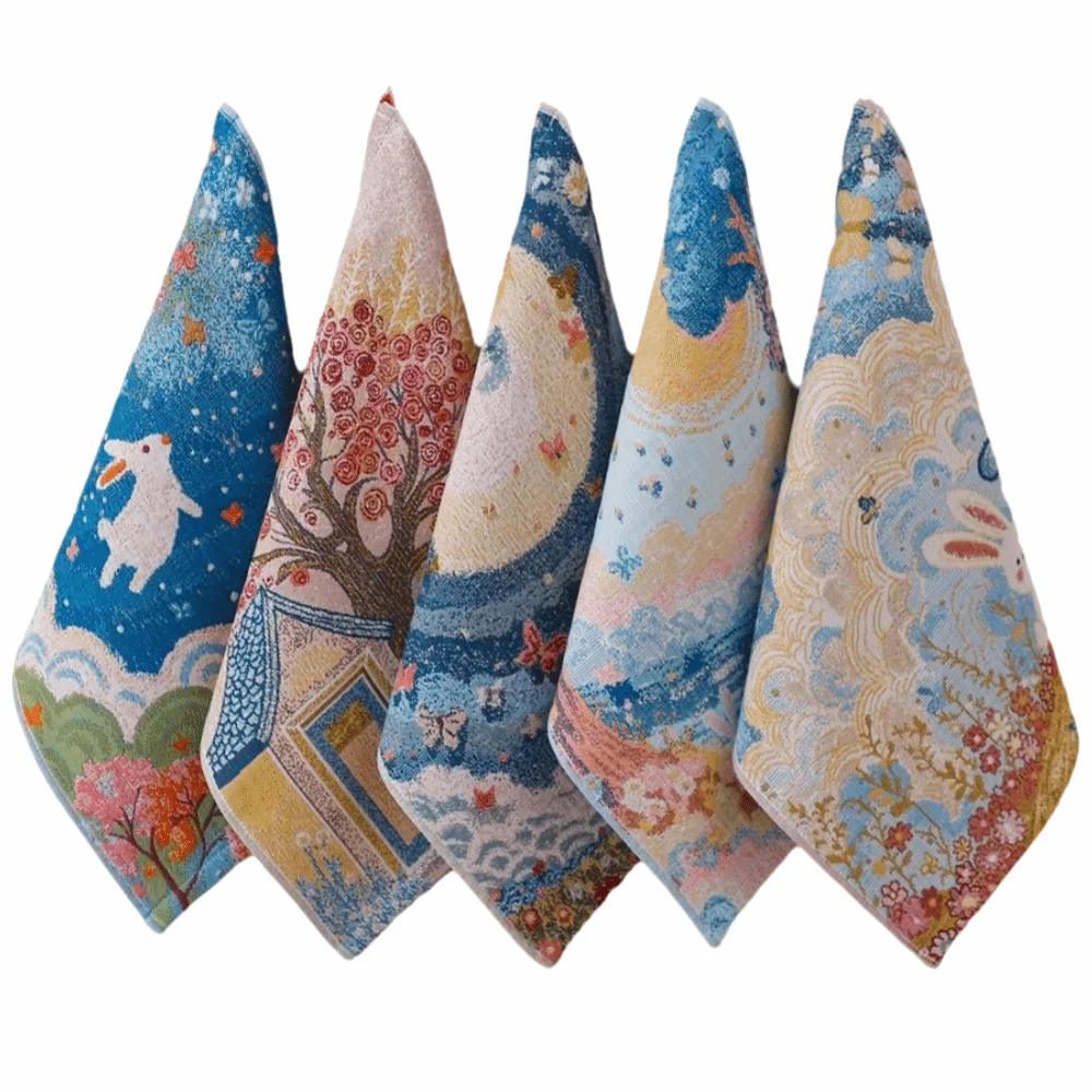 New 34x40cm Large Hand Towel 4 Layer Cotton Gauze Quick Dry Kitchen Towel Decorative Pure Cotton Dish Cloth Home Restaurant