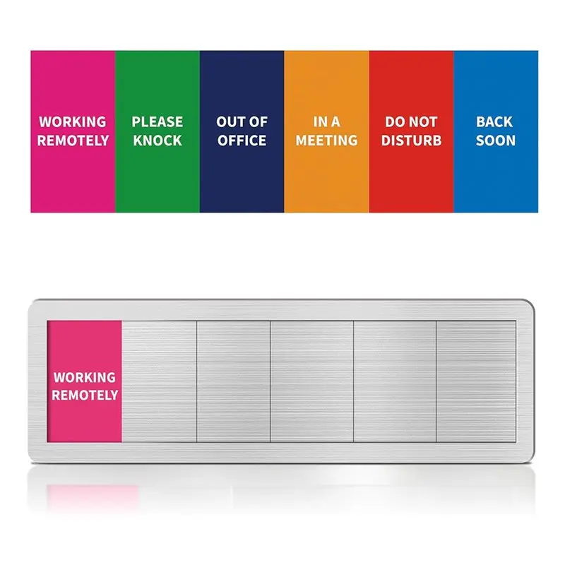BHBD-Office Door Signs For Meeting Room-6 Options Including Do Not Disturb, Please Knock, Soon Privacy Door Slider