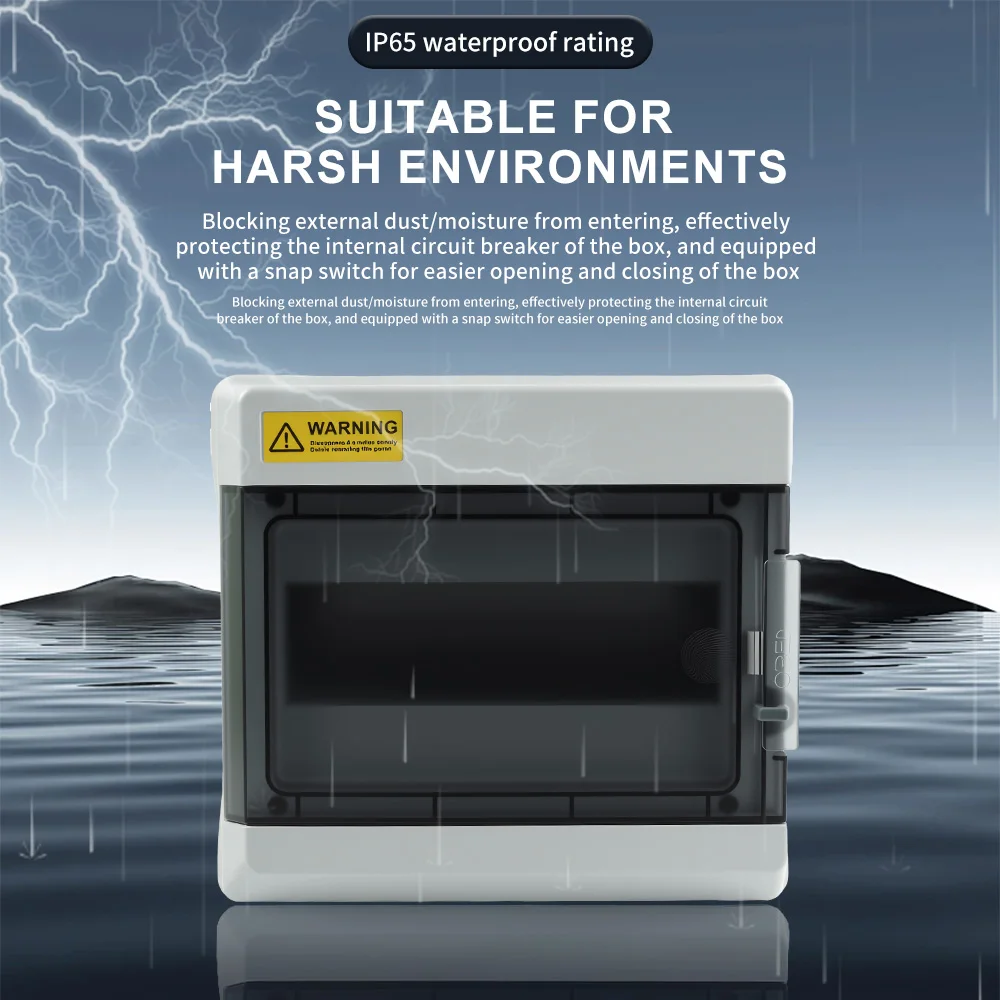 HS سلسلة IP65 صندوق التوزيع الكهربائي قطاع دارة MCB في الهواء الطلق مقاوم للماء صندوق وصلات الطاقة 4/6/9/12/15/18/24/36 طريقة