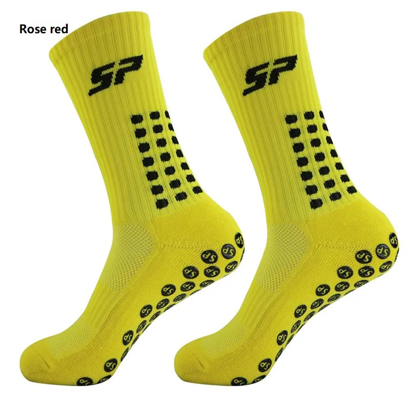 1 Pairs New Men Women Soft Breathable Anti-slip Football Socks Running Soccer Basketball Cycling Sports Grip Socks