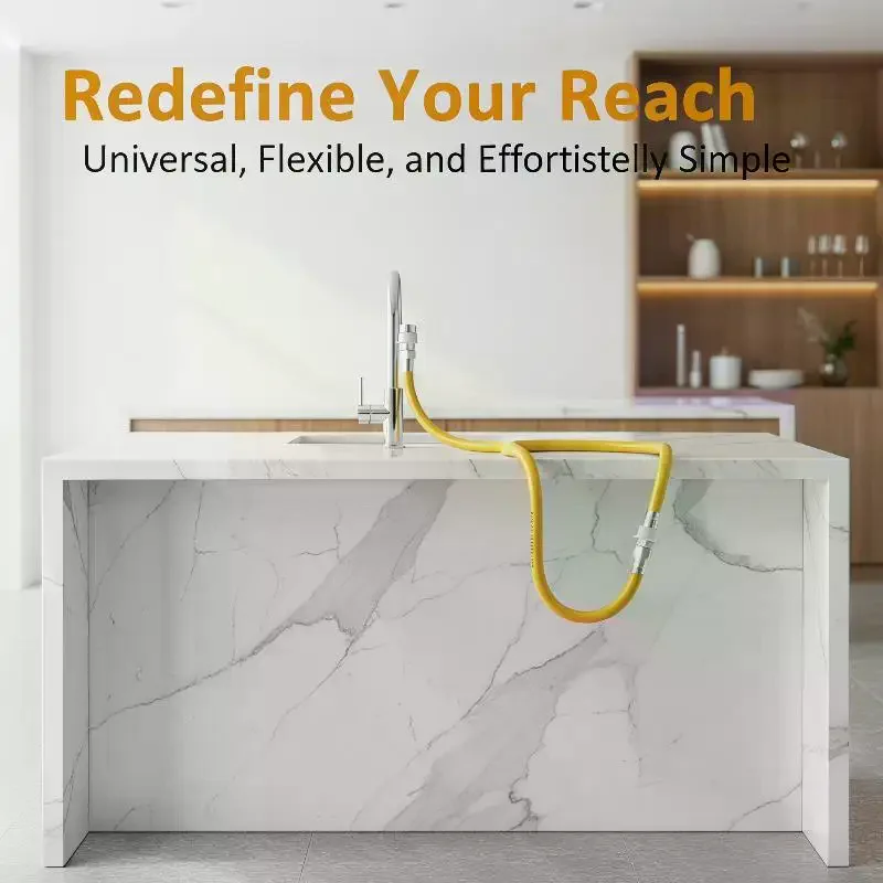 Extendable Stainless Steel Faucet Attachment for Improved Water Accessibility in Bathroom Settings