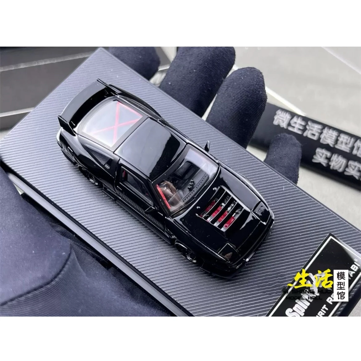 

Micro Turbo 1/64 180SX Piano Black Birthday Gifts Hobby Display Simulation Collectio
