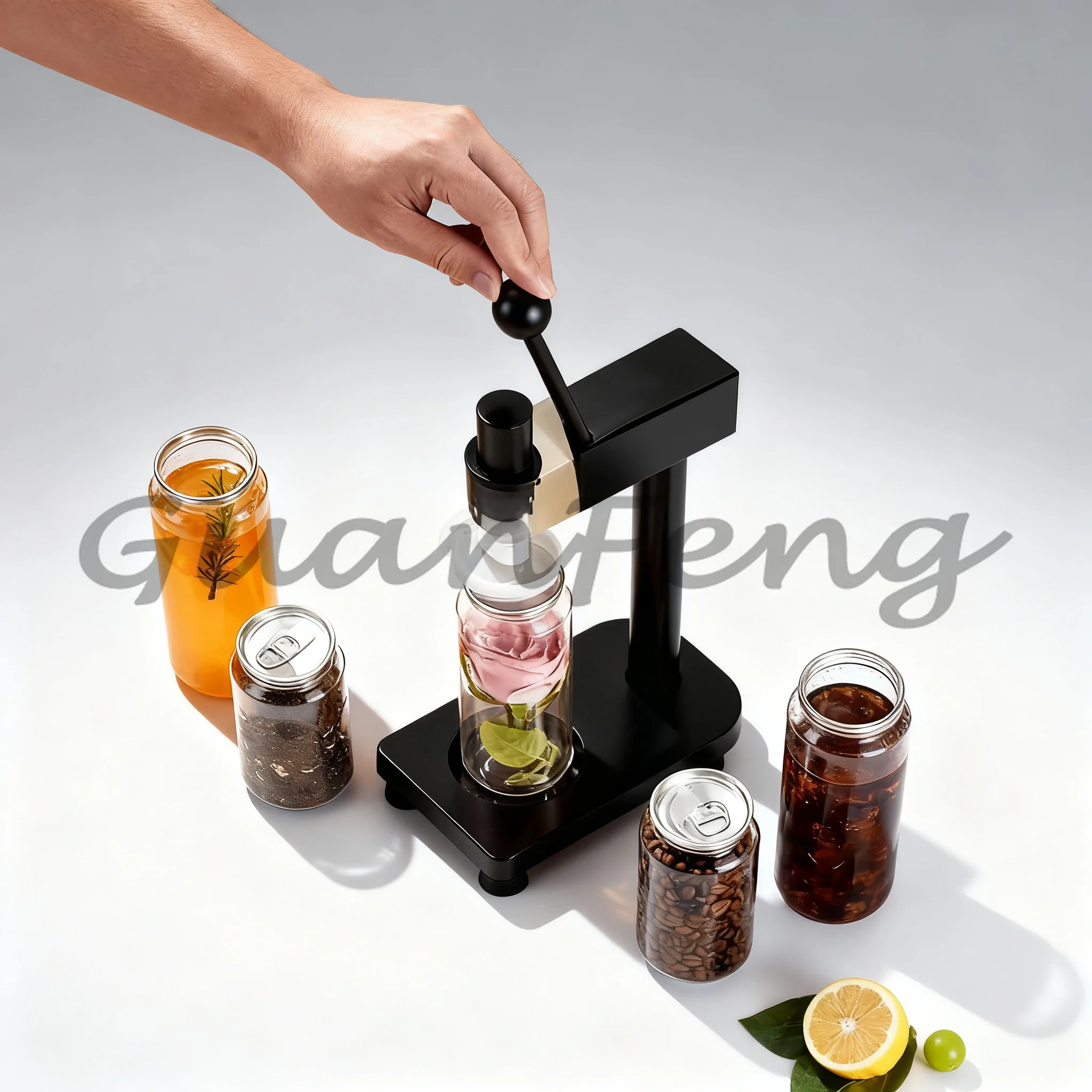 Manual Commercial Can Sealing Machine 55mm, PET Bottle Food Soda Drink Can Sealer