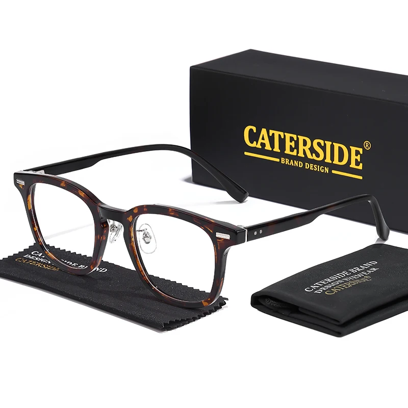 

CATERSIDE Anti Blue Light Glasses Acetate Fram Men Glasses Vintage Brand High-Quality Eyeglasses Women Computer Reading Eyewear