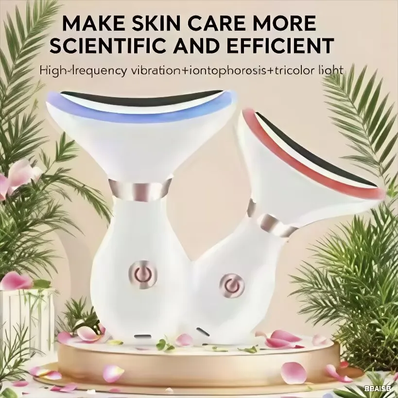 

Professional Facial & Neck Rejuvenation Device - Multi-Color LED Light Therapy with Thermal Sensing Technology