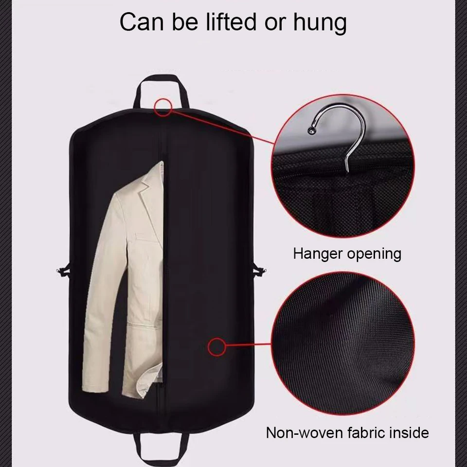 Housse Costume Voyage Uniquebella - Sac Convertible 45L Sport + Protection Costume - Noir Tout-en-Un