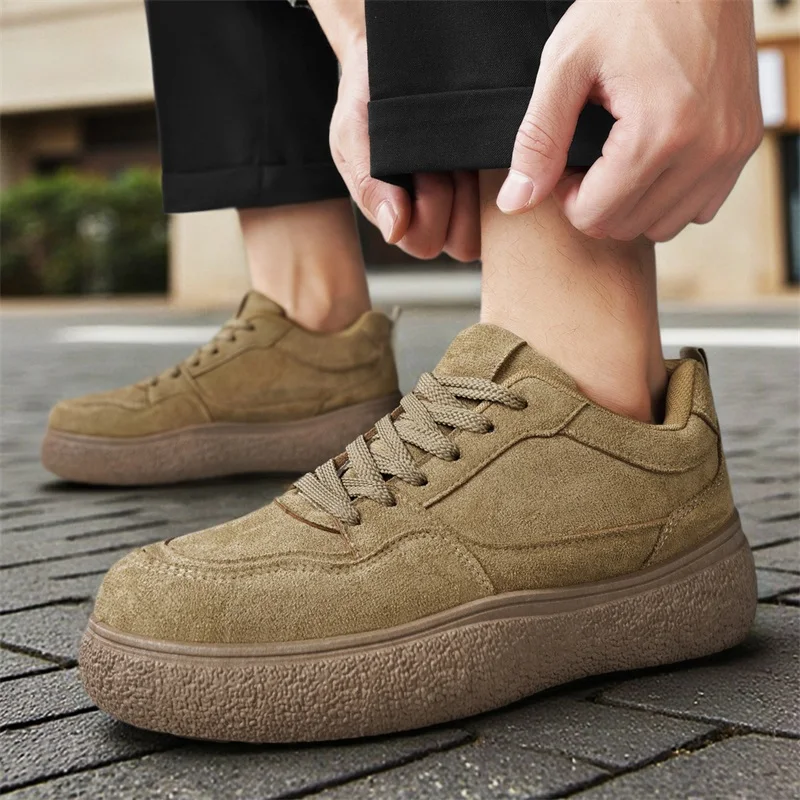 

Mens Breathable Trend Mens Running Shoes Thick Sole Trend Comfortable Mens Skateboard Trainers Footwear Casual Sneakers Shoes