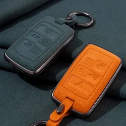 Aluminium Alloy Leather Car Key Case Cover for Land Rover Range Rover Sport Evoque Discovery 3 4 5 for JAGUAR XE XF XJ F PACE