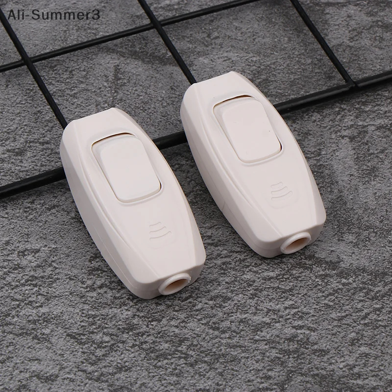 2 قطعة الأبيض مضمنة تشغيل/إيقاف مفتاح بـزر دفع Led أضواء على الانترنت منتصف الاتجاه التحكم التبديل أسلاك الكابينة أباجورة مفتاح الطاقة 10A 250 فولت #3