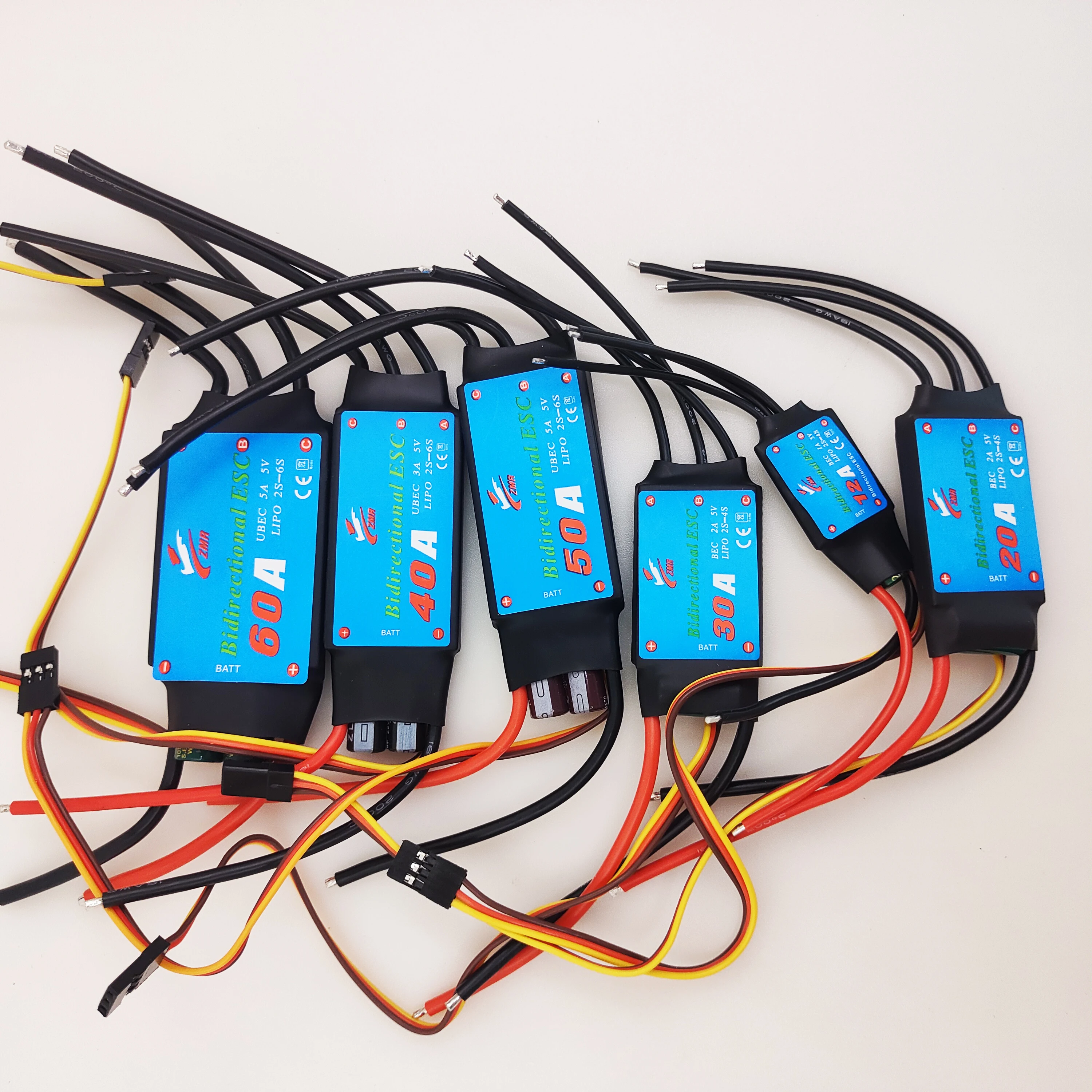 Bidireccional 2-6S ZMR sin escobillas ESC 5V UBEC para coche RC/barcos/prozador submarino
