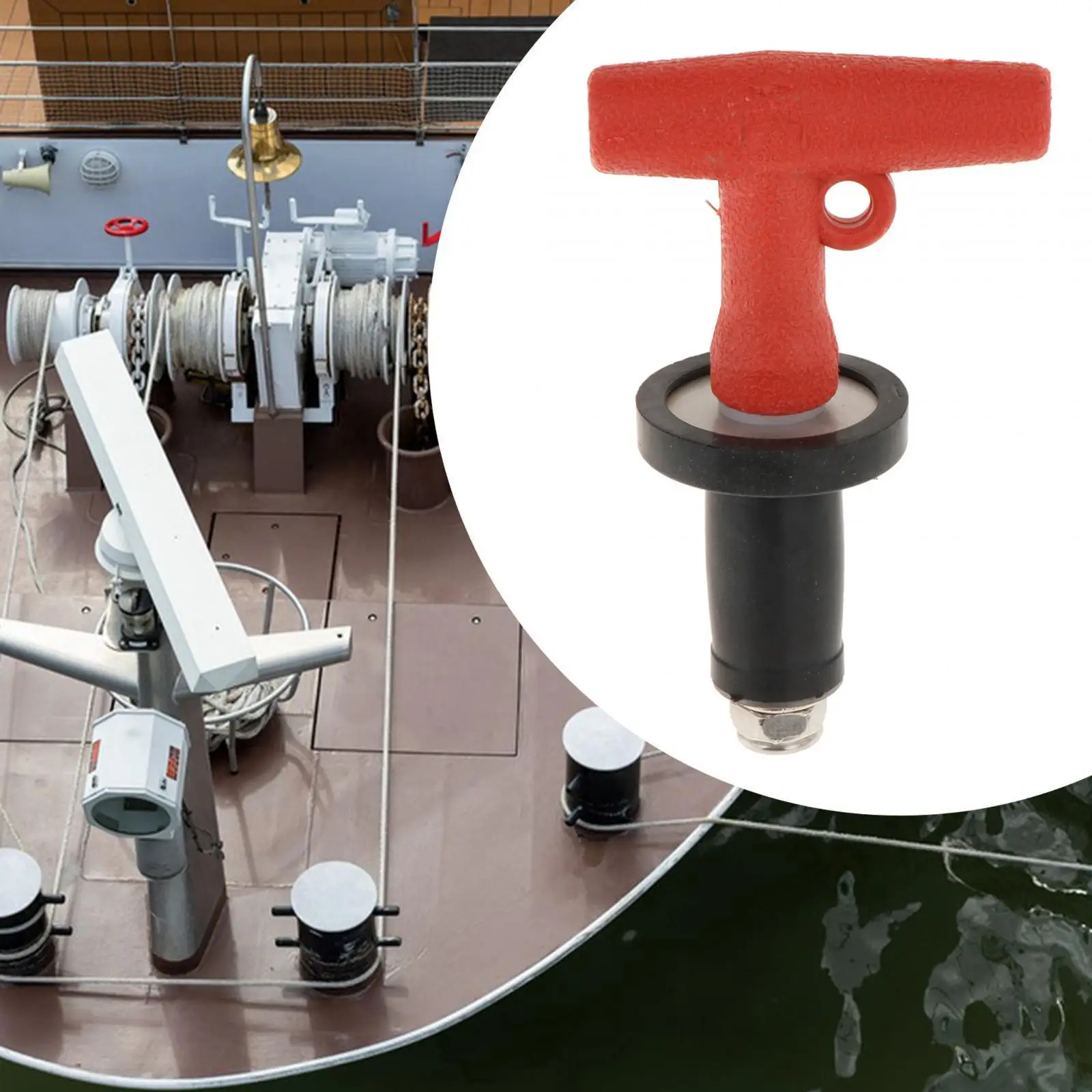 Marine T Handle Drain Plug Drainage Stopper Marine Hardware Accessory Boat Accessories Pipe Plug Plumbing Rubber Expansion Plug view 4
