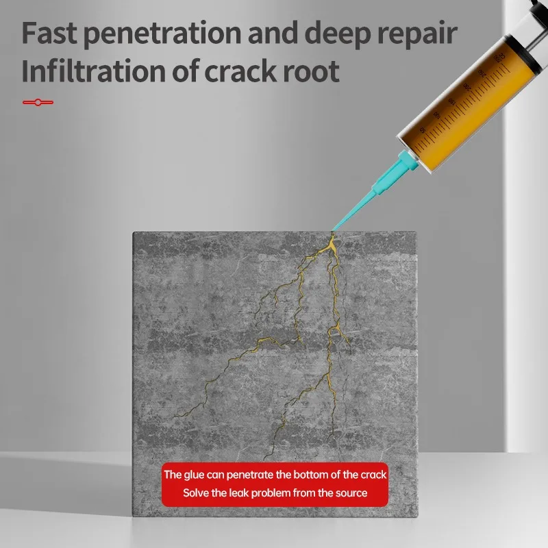 1 set of epoxy resin concrete crack repair agent low viscosity grouting adhesive waterproof coating cement floor repair penetrat