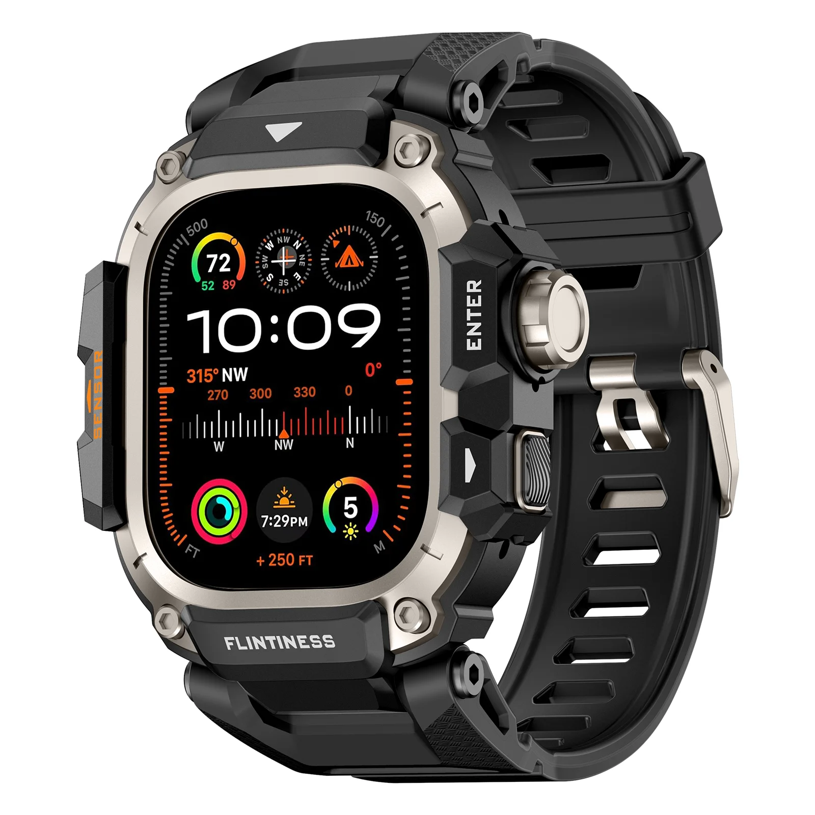Robustes Armband mit Gehäuse für Apple Watch 49mm 46mm 44mm 45mm, stoßfester Bumper-Riemen für iWatch SE Ultra/3/2 Series 11 10 9 8 7 6