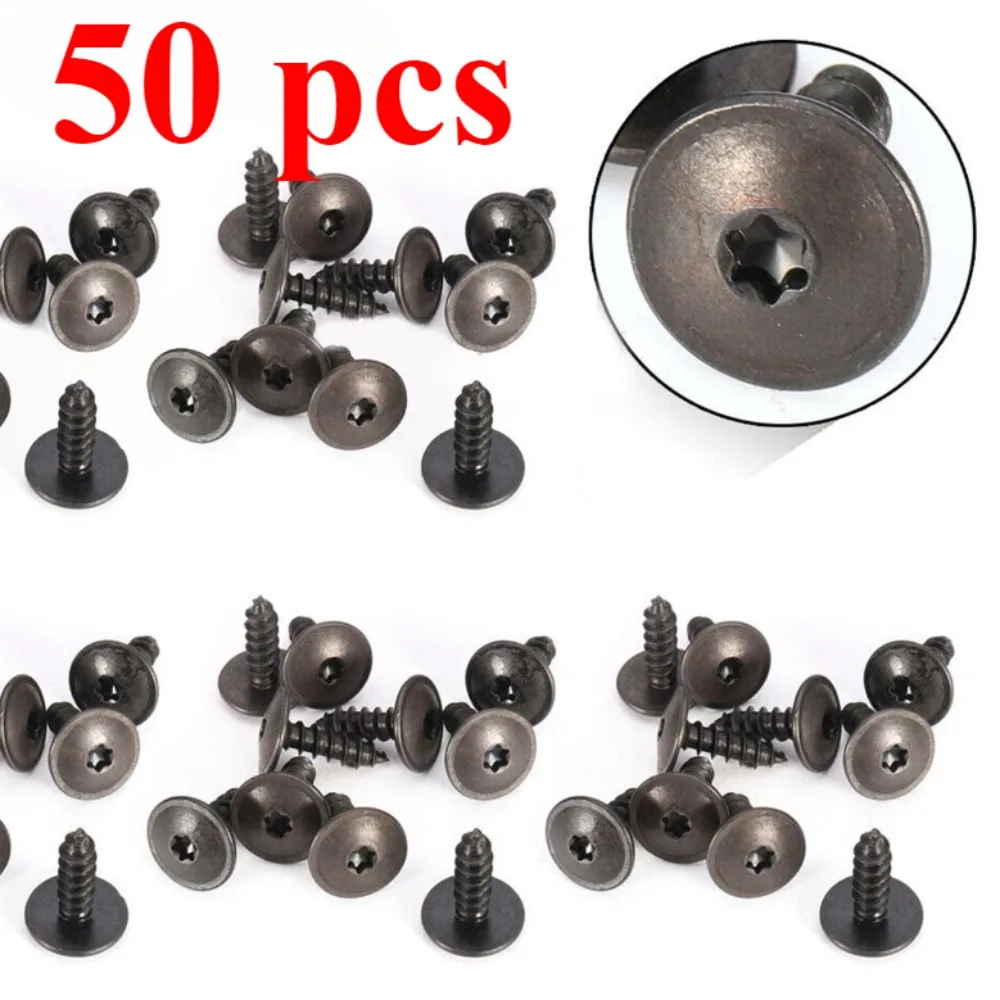 50Pcs Engine Cover Undertray Splash Guard Wheel Arch Torx Screws Universal for VW for AUDI 5x16mm Car Fastener Clips Accessory