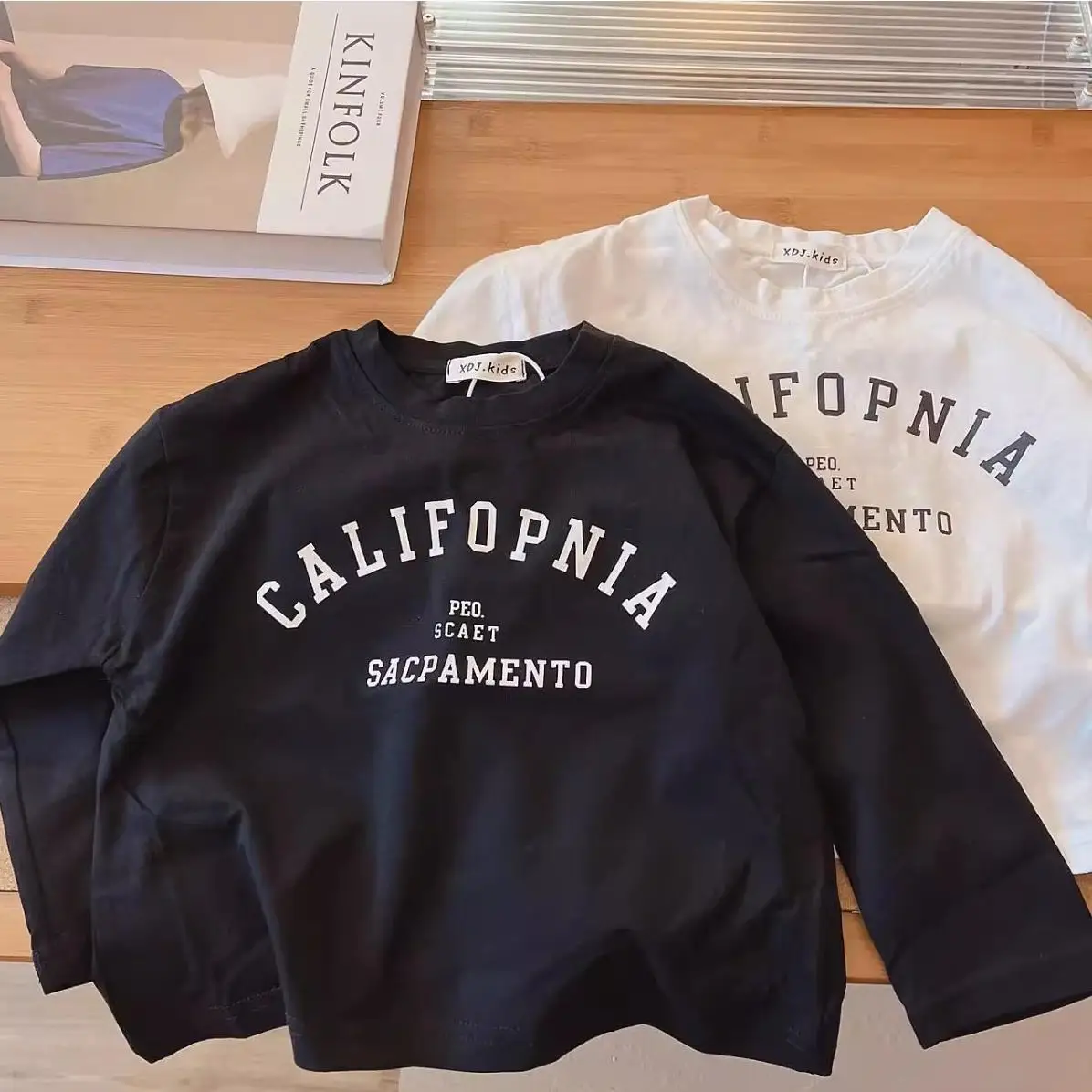 

2025 Autumn New Children Long Sleeve T Shirts Letter Print Girls Tee Cotton Baby Casual Tops Kids T Shirt For Boys Clothes