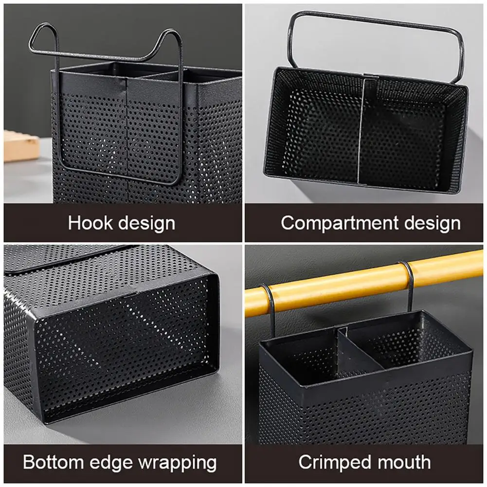 Single Compartment Utensil Holder Stainless Steel Chopstick Holder with Rust-proof Cutlery Organizer Efficient Draining Storage