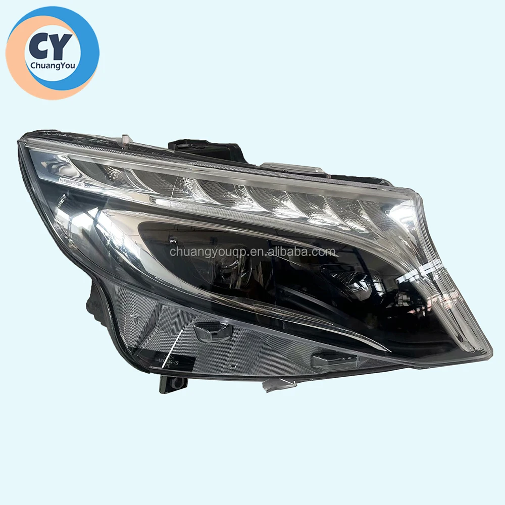 For Mercedes-benz Vito W447 Original Headlight Lens 2016 2017-2023 V-CLASS V250 V220D High LED Headlamp Tall Geometric Light