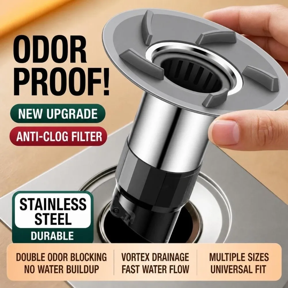 Stainless Steel Floor Drain Core Magnetic Drainage Insect Resistant Drain Seal Core Anti-Clog Structure Odor Resistant
