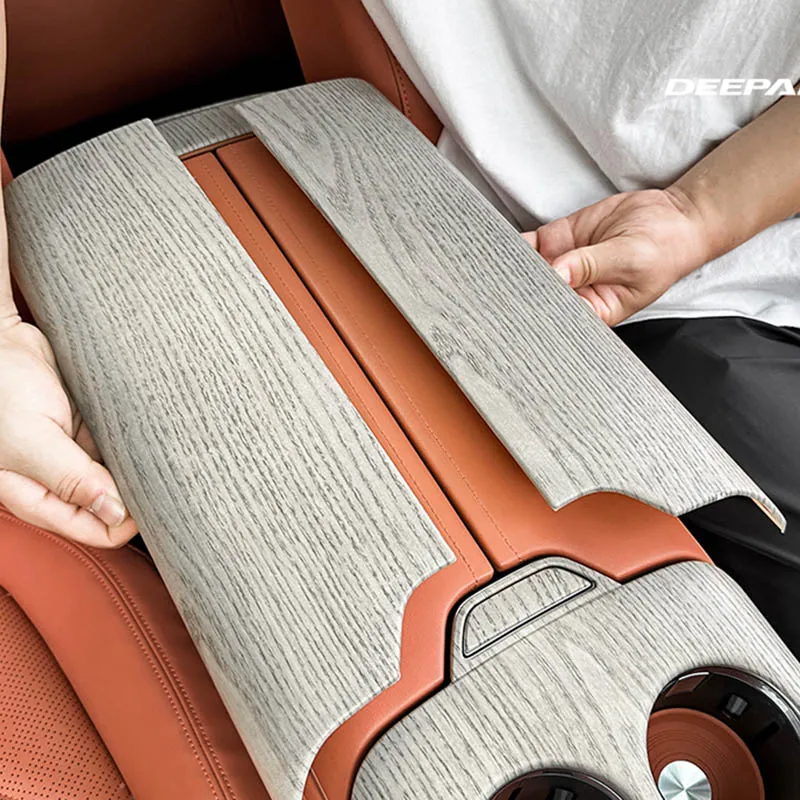 For Changan Deepal S07 2025 2026 Imitation Peach Wood Interior Automotive Decorative Products Anti Kick Pad