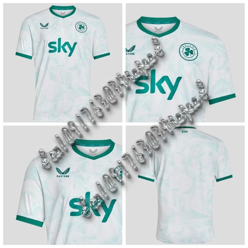

25 Summer Teen Men's Ireland Home Jerseys Football T-Shirts Quick Dry Training Oversized Short Sleeves Breathable Casual Y2K
